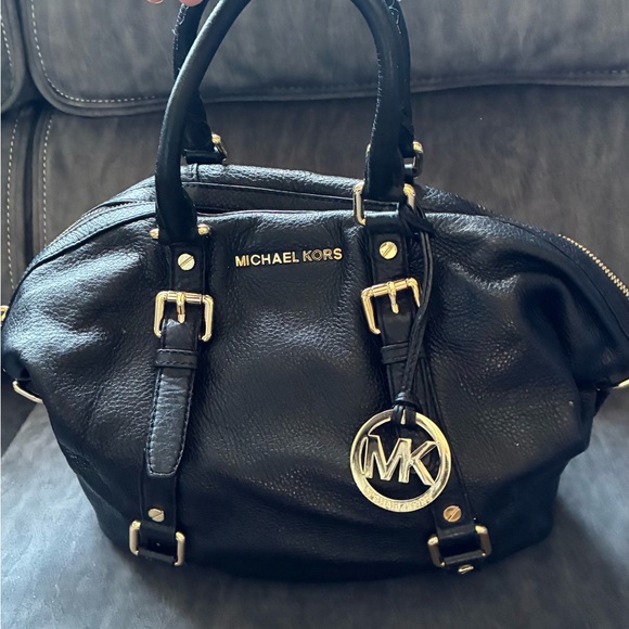 Michael Kors Black Satchel with Gold Accents - Picture 6 of 8